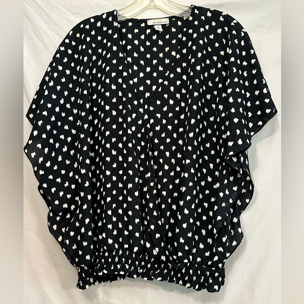 Allison Joy Black and White Boxy Blouse
